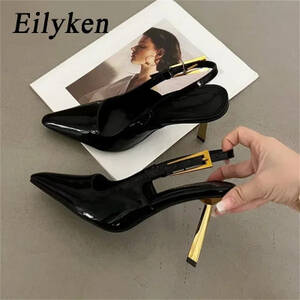 مضخات حزام مشبك للنساء من Eilyken-Slingbacks ، كعب عالي رفيع ، مقدمة مدببة ، مأدبة ، حفلة موسيقية ، أحذية نسائية ، مثير ، تصميم أزياء